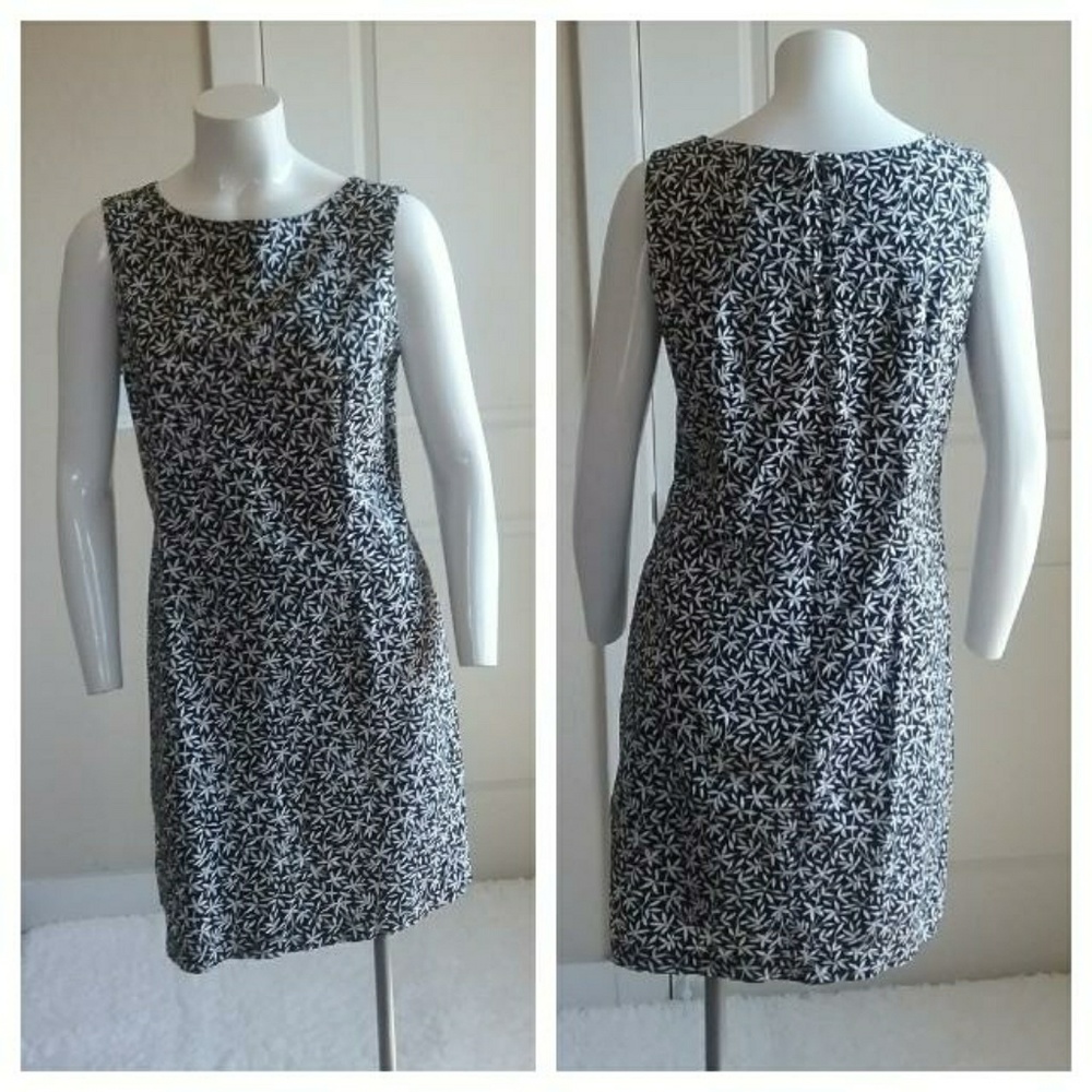 Dress Barn Floral Sleeveless Black Women's Dress